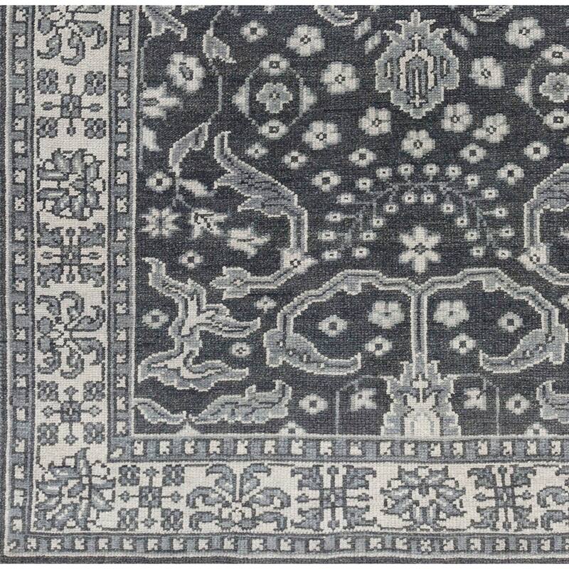 Hand-Knotted Whitford Floral Wool Area Rug