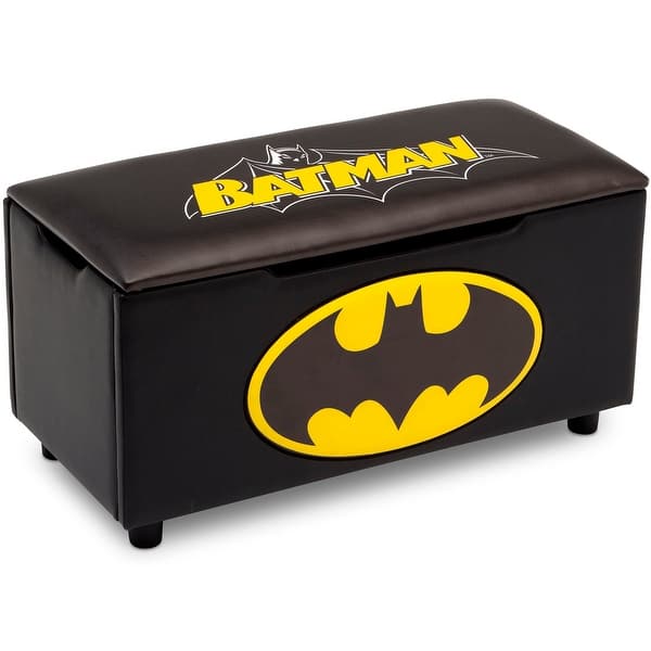 slide 1 of 4, DC Comics Batman Upholstered Storage Bench for Kids by Delta Children