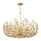 preview thumbnail 2 of 5, Broche 12 Light Antique Gold Chandelier