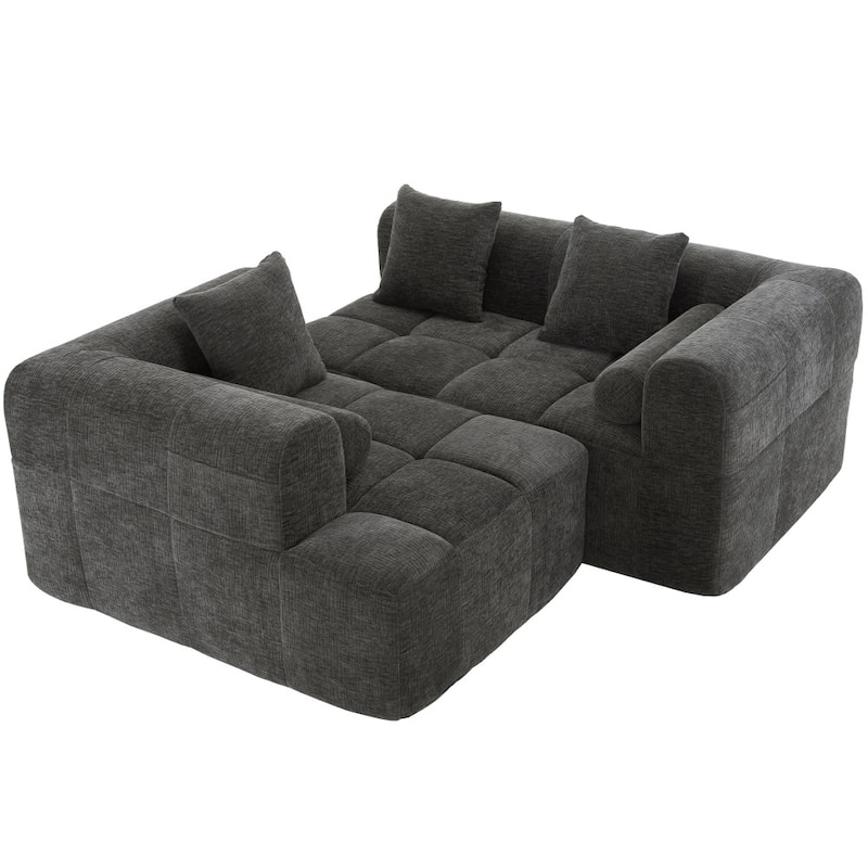 101.2" Modular Free-combined Sectional Sofa with Deep Seating and Two Side Pockets