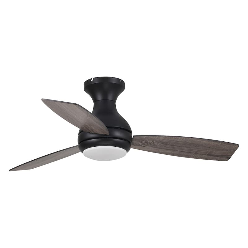 48" Oil Rubbed Bronze LED Low Profile Ceiling Fan with Light and Remote Control - 48 in