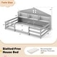 preview thumbnail 7 of 7, Twin/Full Size Versatile 2-in-1 Montessori Floor Bed w/LED Light Grey - Twin Size