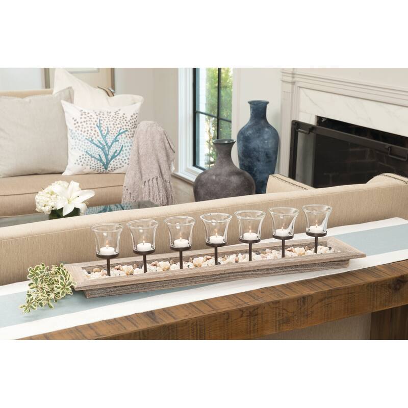 Elk Home Firenza Natural Wood 32 Inch Wide Centerpiece