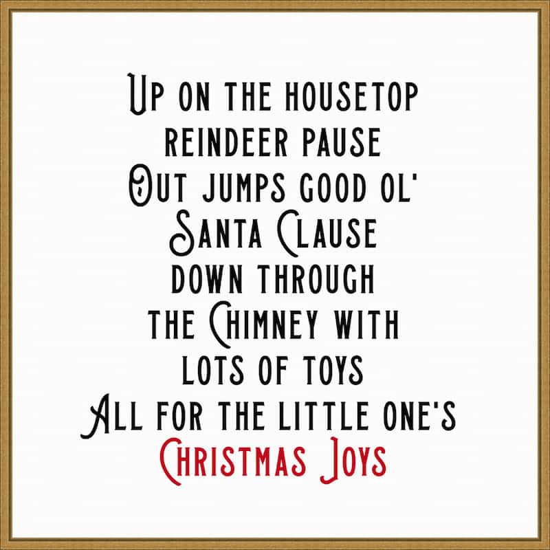 Up on the House Top by Amanti Art Portfolio Framed Canvas Wall Art