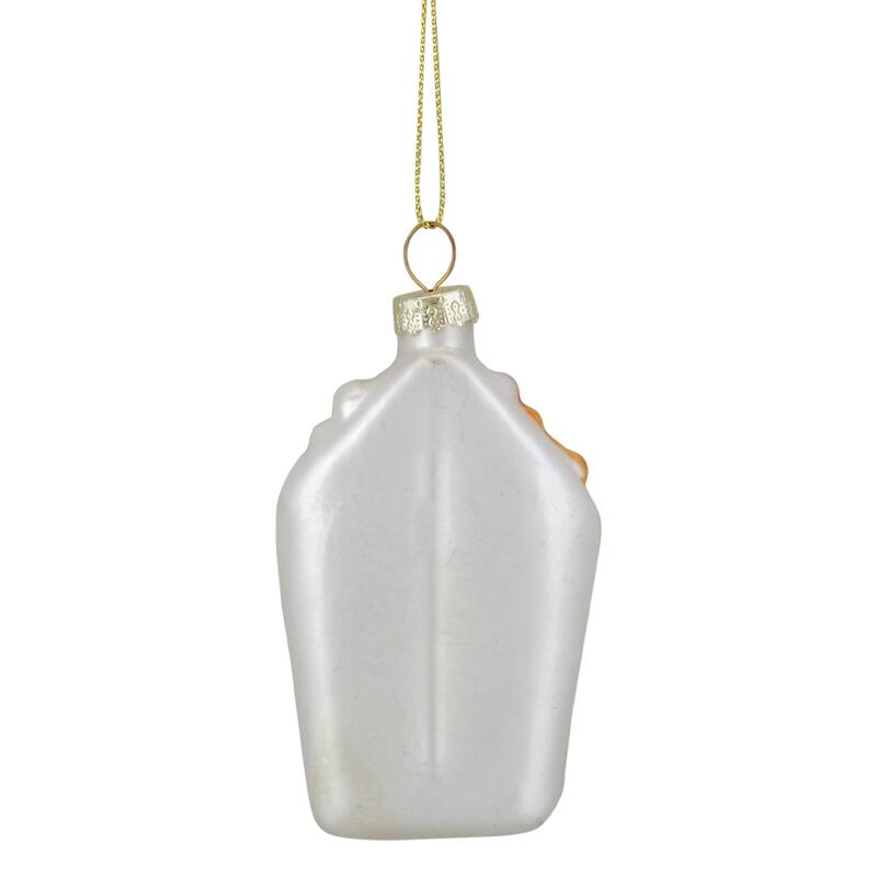 3.25" Golden Yellow, Red, White French Fries Glass Christmas Ornament
