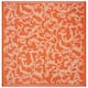 SAFAVIEH Courtyard Darline Indoor/ Outdoor Waterproof Patio Backyard Rug - 6'7" x 6'7" Square - Terracotta/Natural
