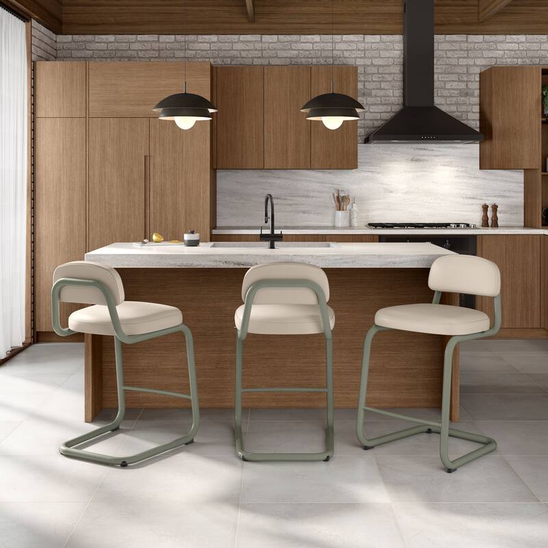 Amisco Flynn 26 in. Counter Stool with Metal Base