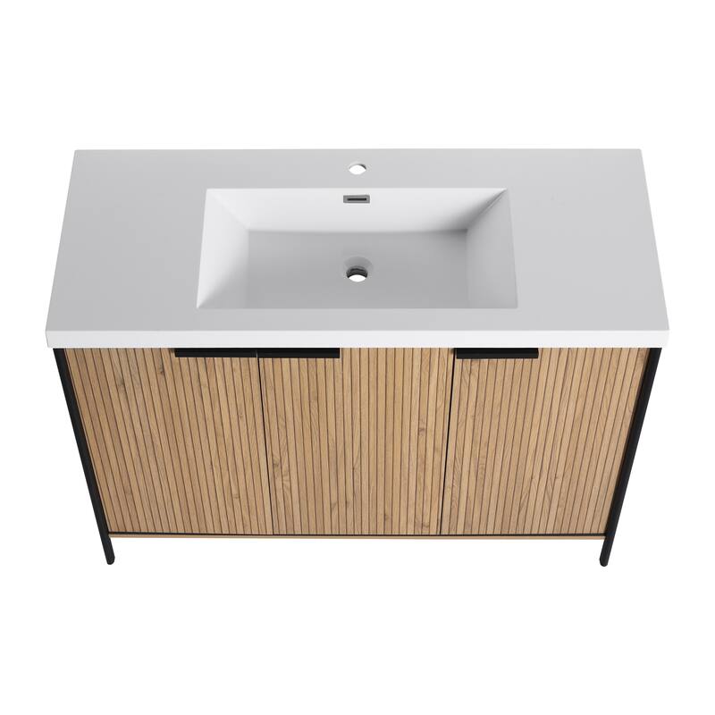 48" Freestanding Bathroom Vanity with Resin Sink
