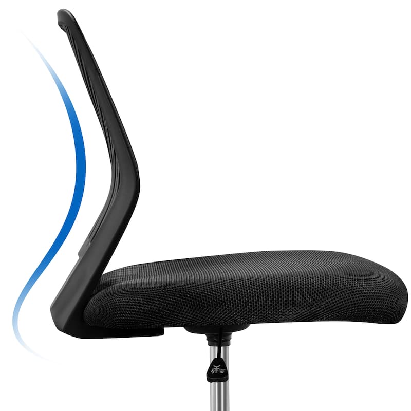 Yaheetech Adjustable Armless Office Chair Swivel Computer Study Chair