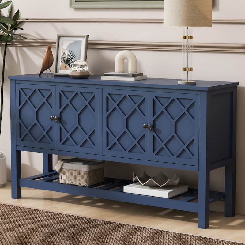 Elegant entrance table with polygonal door design