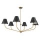 preview thumbnail 2 of 3, Xavier 6 Light Vibrant Gold + Matte Black Chandelier