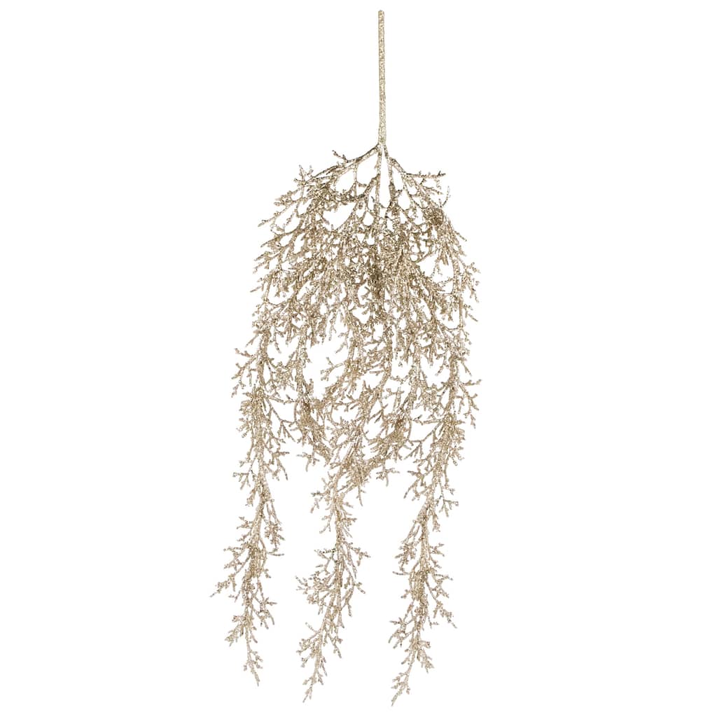 24" Golden Glittered Pine Christmas Spray