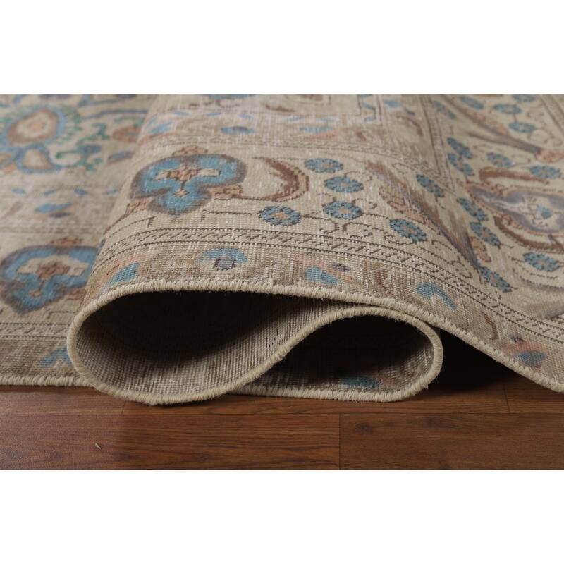 Tabriz Persian Vintage Area Rug Hand-Knotted Traditional Wool Carpet - 8'2" x 11'8"