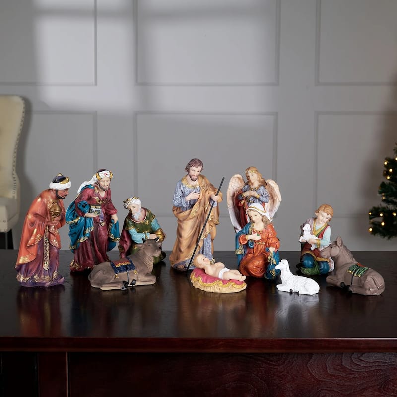 11-piece Religious Christmas Nativity Three Wise Men Figurine Set 20"