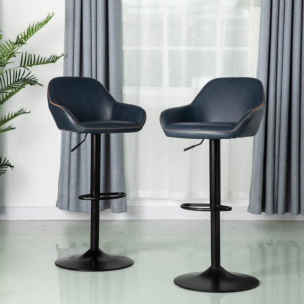 Mid century adjustable shop bar stools