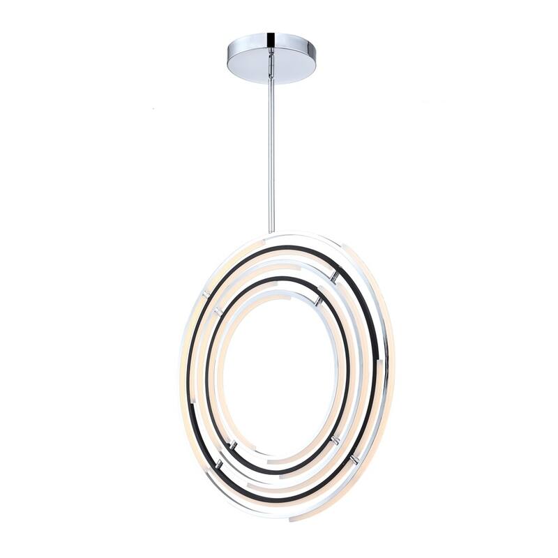 Trilogy Collection Integrated LED 32 in. Pendant, Polished Nickel - Medium
