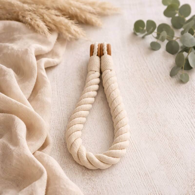 Twisted Curtain Tiebacks with Magnetic Closure 19.75 x 0.75 in