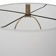 preview thumbnail 6 of 5, Uttermost Annora Glossy White Table Lamp - 34"H,   Shade 10"H x 15"Dia