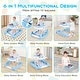 preview thumbnail 39 of 49, 6 in 1 Foldable Baby Walker with Adjustable Height - 28" L x 24" W x 19.5" H