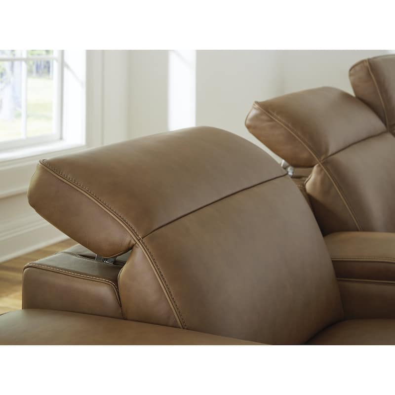 Signature Design by Ashley Rally-Up Brown 3-Piece Power Reclining Sectional Sofa - 116" W x 40" D x 34" H