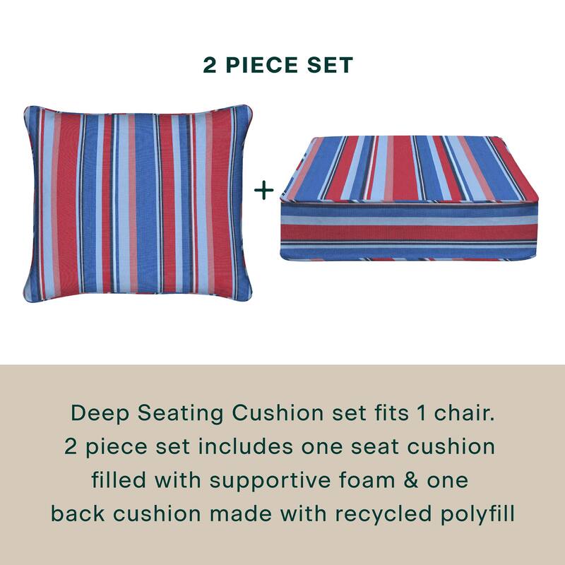 Outdoor Deep Seating Lounge Chair Cushion
