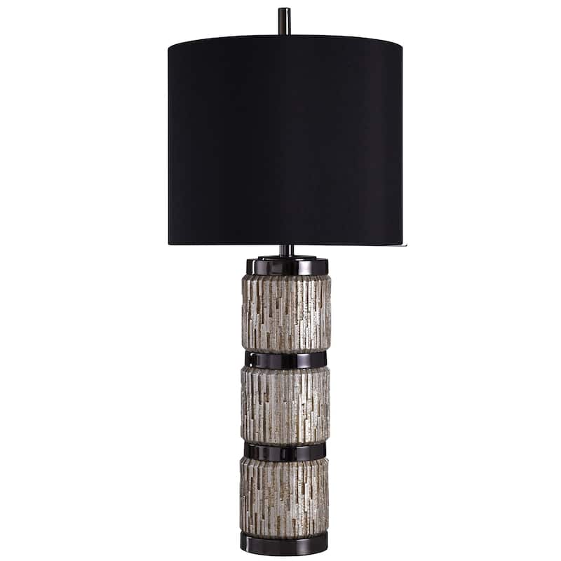 Indu Black and Silver Table Lamp - Black Shade - On Sale - Bed Bath ...