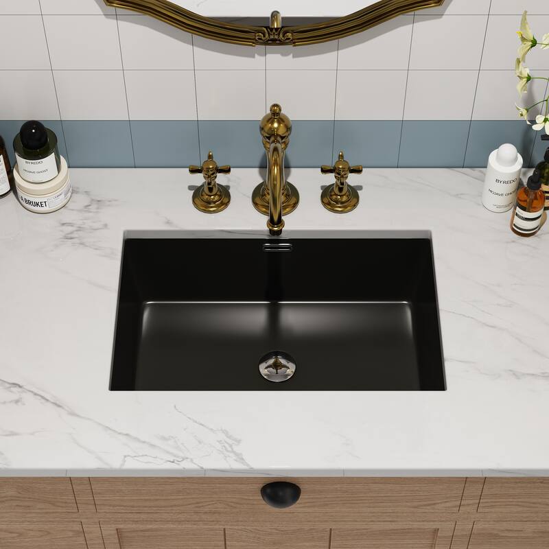 ClarityPure 23.60 in. x 15.55 in. Undermount Bathroom Sink in White Ceramic with Overflow Drain