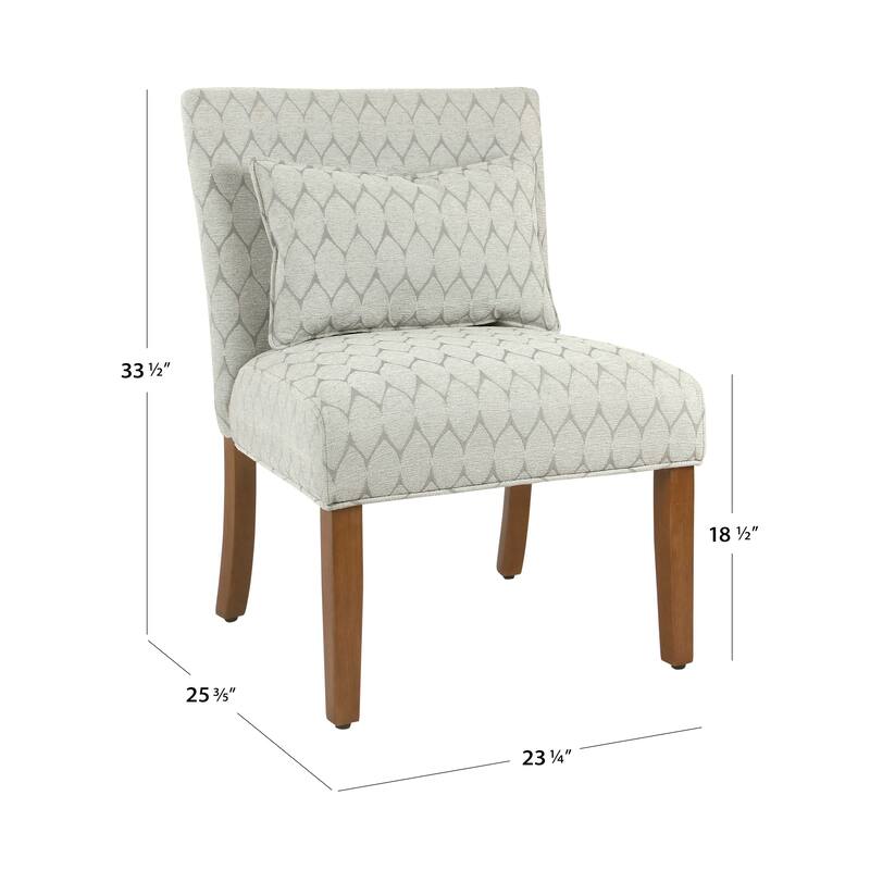 Porch & Den Valderrama Geometric Patterned Accent Chair with Pillow