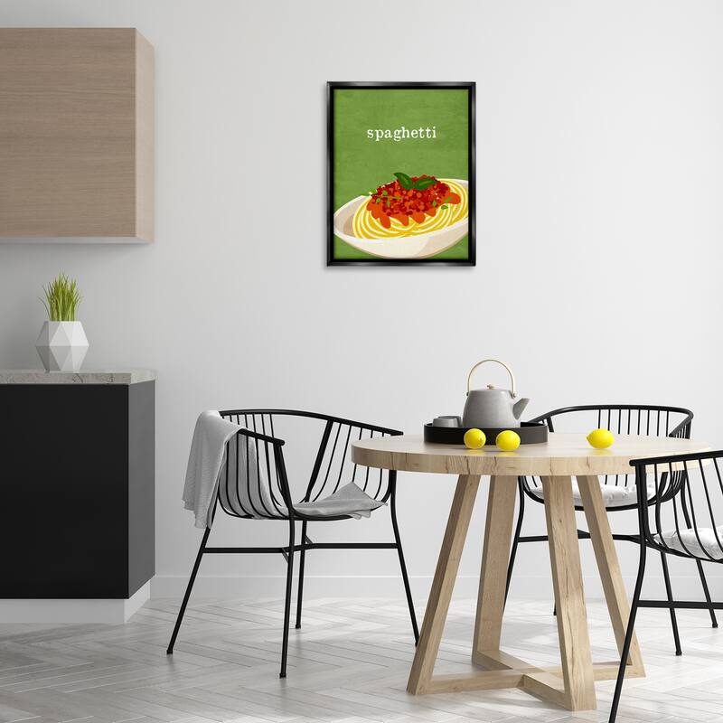 Stupell Spaghetti Italian Cuisine Framed Floater Canvas Wall Art Design By Kim Allen