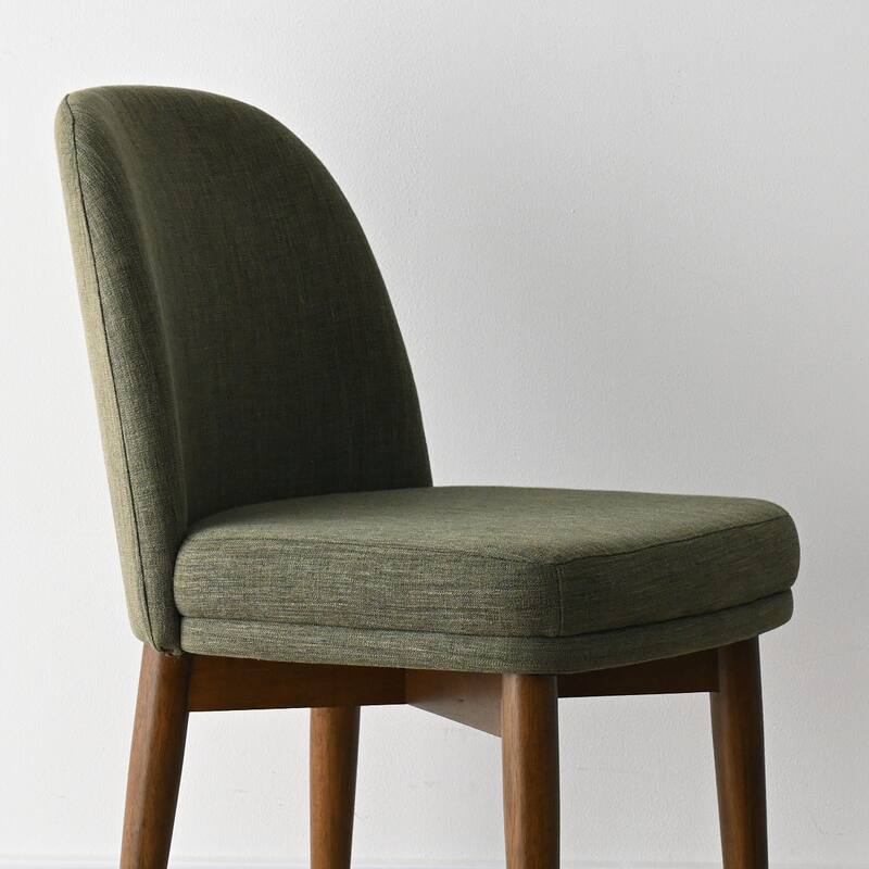 Modern Parsons Dining Chairs with Solid Wood Legs