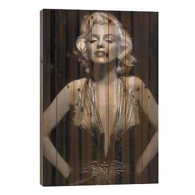 The Iconic Marilyn Monroe Print On Wood by Radio Days - Multi-Color