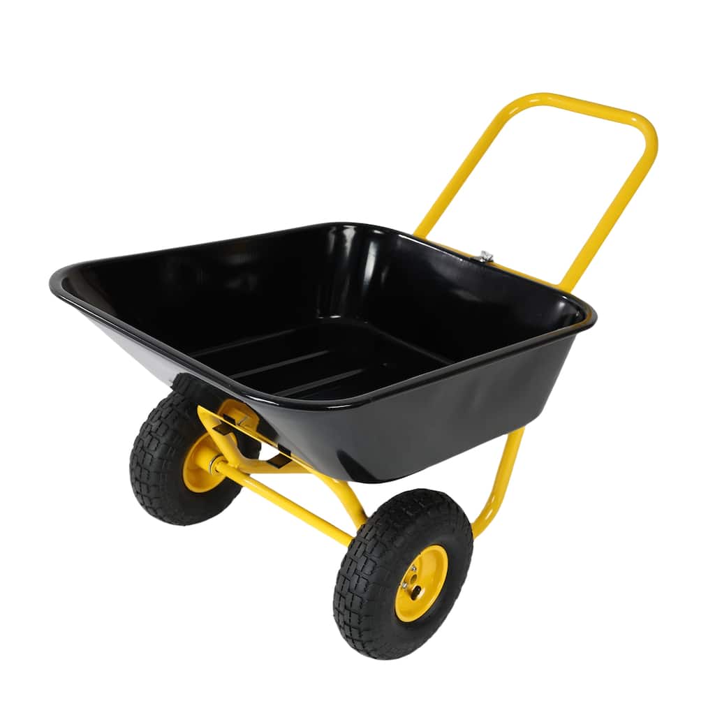 35L Large Capacity Two-Wheeled Trolley Cart for Gardening, Warehouse Handling, and Outdoor Activities, Non-Leak Design