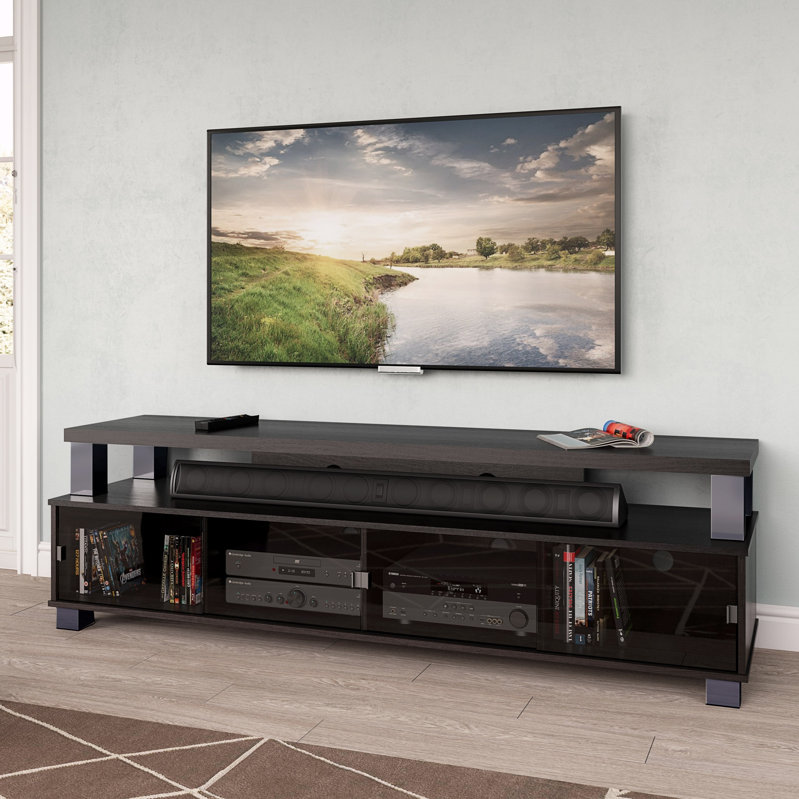 Bromley grey extra wide tv stand sale