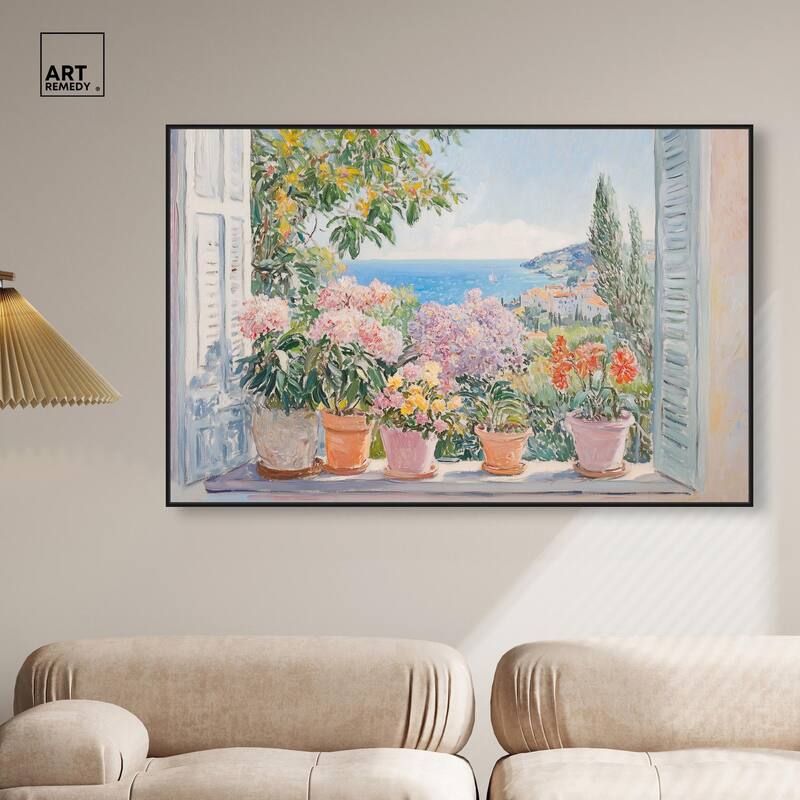 Mediterranean Blooms Canvas by Art Remedy