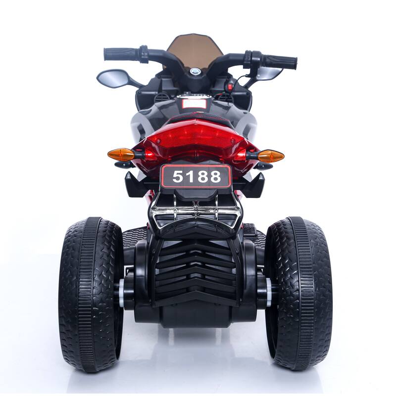 Kids Motorcycle Ride-On Motorcycle 3-Wheels Battery Powered Motorbike Rechargeable 12 V kids ride on toy with PU seat