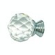 preview thumbnail 5 of 7, Crystal Glass Cabinet Knob Pulls 10 Pcs with Chrome Base Diamond Cutting 1.5" H x 1" W Handles Renovators Supply