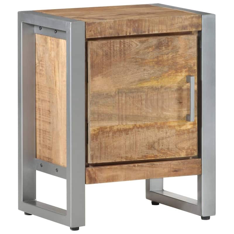 vidaXL Bedside Cabinet 15.7"x11.8"x19.7" Rough Mango Wood