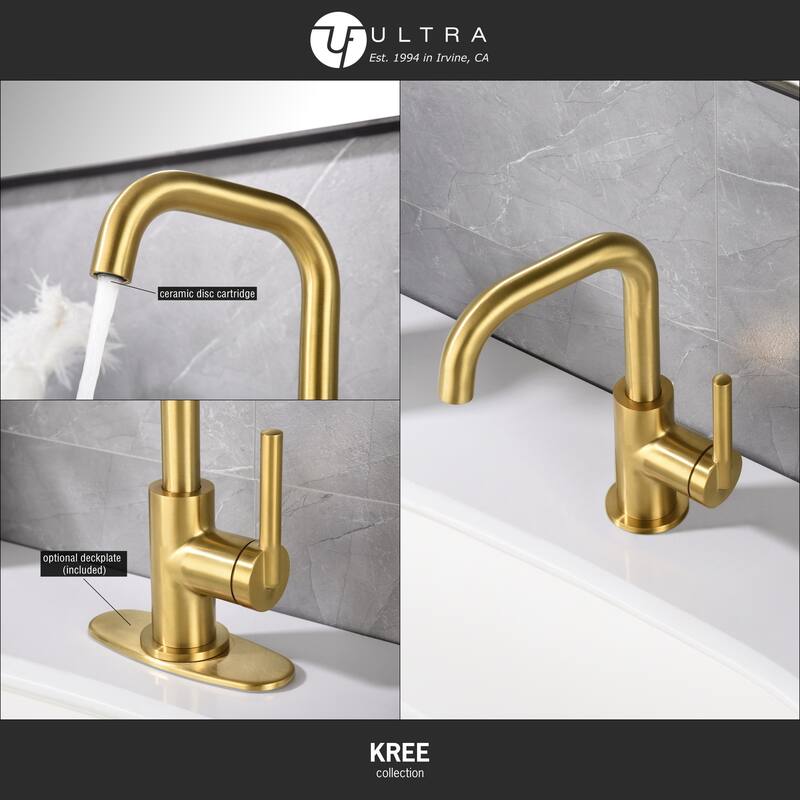 Ultra Faucets Kree Collection Single-Handle Swivel Spout Lavatory Faucet