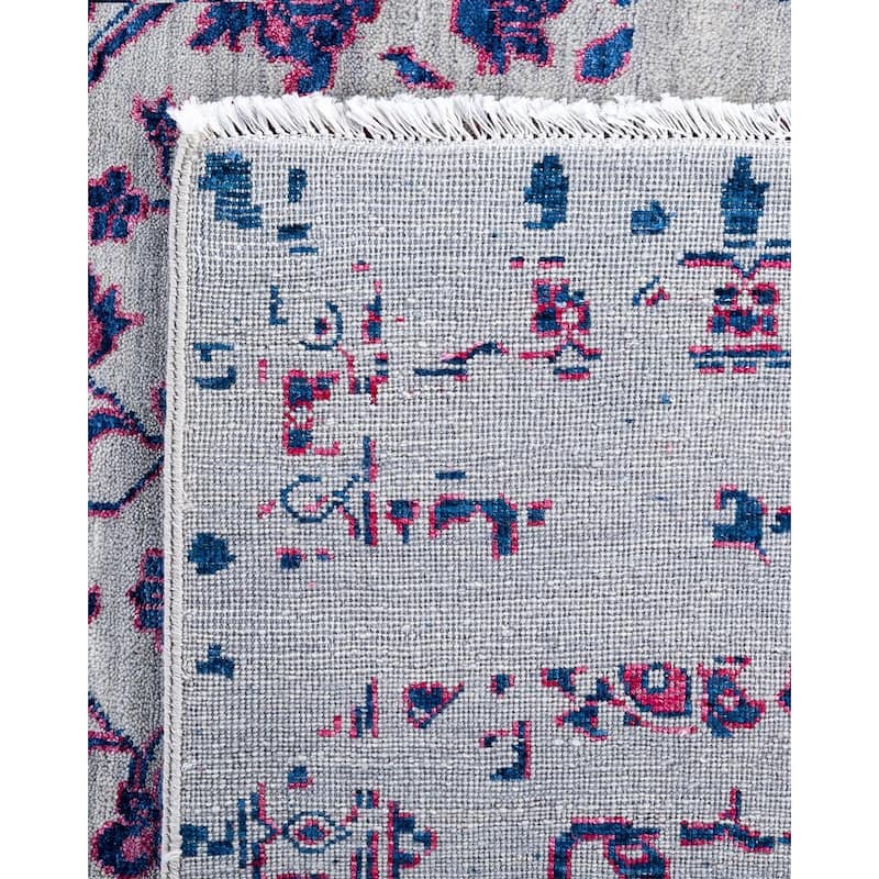 Ikat One-of-a-Kind Hand-Knotted Area Rug, Gray - 9' 1" x 12' 1"