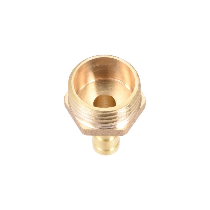 Brass Barb Hose Fitting Connector 8mm Barbed x1/2" G Male Pipe 2pcs - Gold Tone - 1/2" G x 8mm