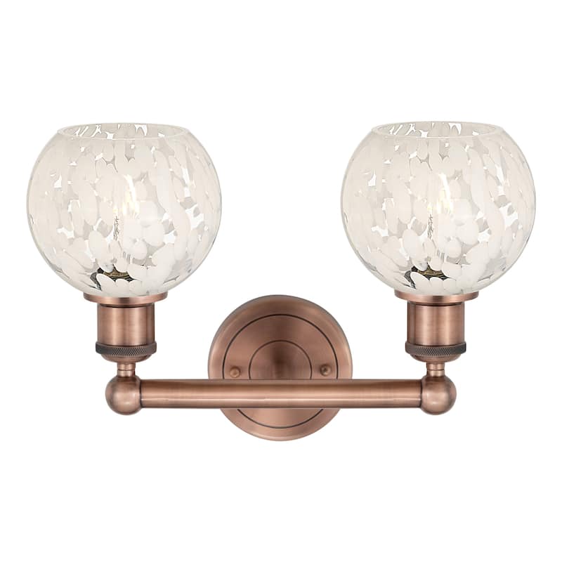 Innovations Lighting 616-2W 10 15 White Mouchette Vanity White
