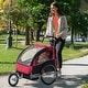 preview thumbnail 14 of 14, 2-Seat Baby Bike Trailer for Kids with Safety Harness, Removable Canopy, Ample Storage