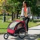 preview thumbnail 14 of 14, Baby Bike Trailer for Kids with 5-Point Safety Harness, Canopy, and Ample Storage, Holds 2 Children, 88 lbs