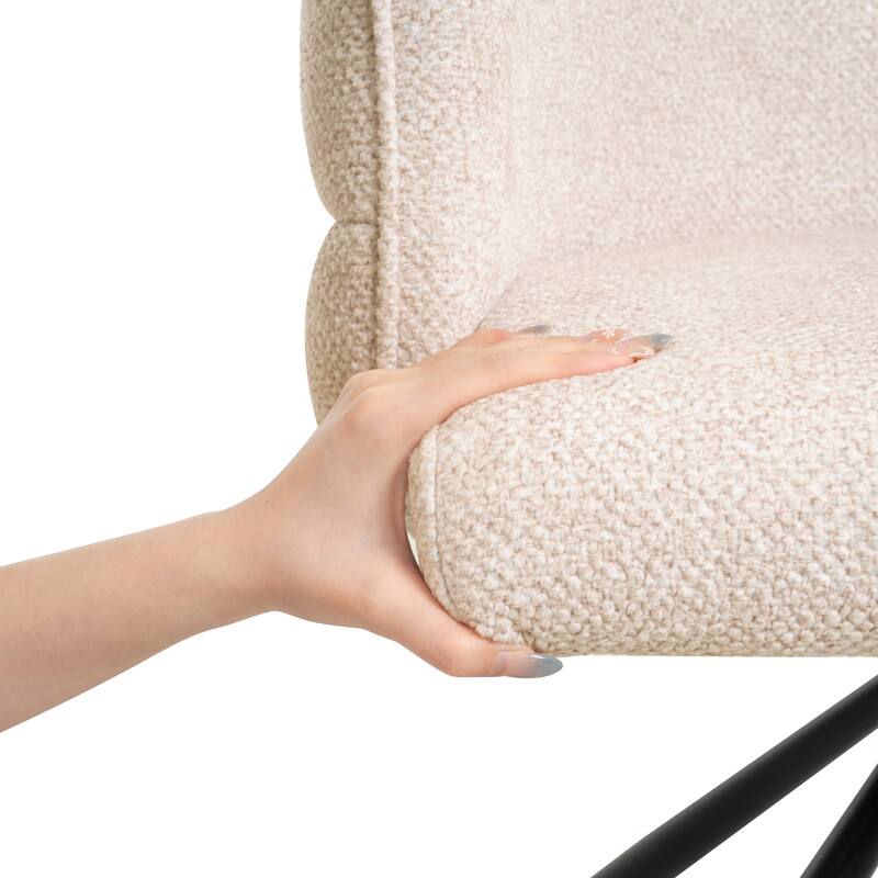 270° Swivel Office Desk Chairs Set of 2,Modern Dining Chairs, Upholstered Bedroom Chairs with Metal Base,Makeup Chair for Vanity