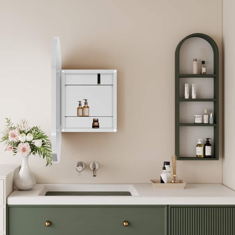 20X34 Inch Oval Recessed Medicine Cabinet