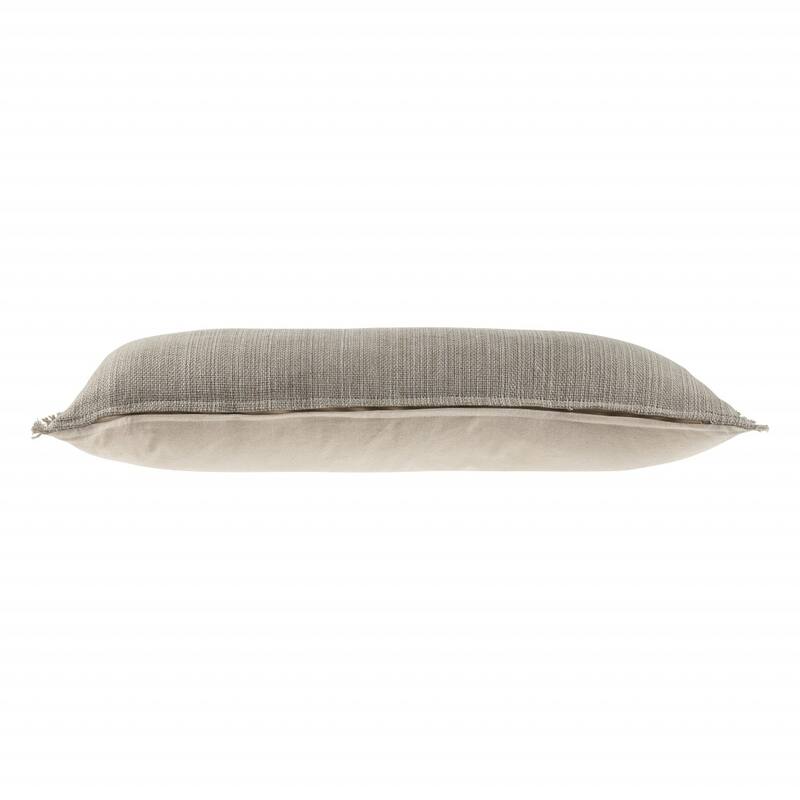 HomeRoots 14" X 36" Tan Linen Zippered Pillow