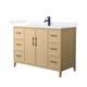 Option White Oak, Black Trim, White Quartz Top