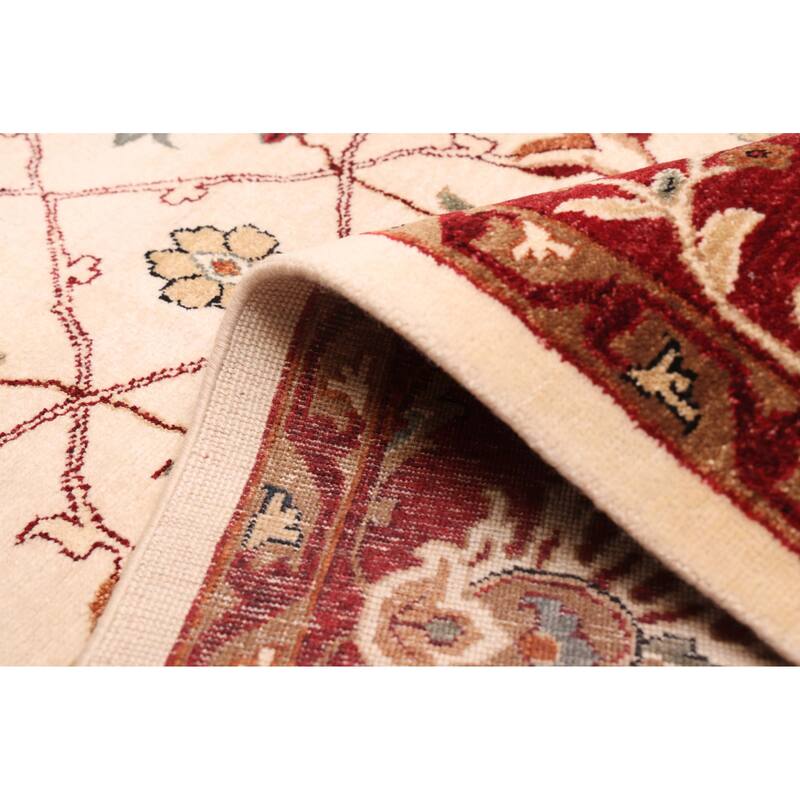 ECARPETGALLERY Hand-knotted Jamshidpour Cream Wool Rug - 7'11 x 9'9