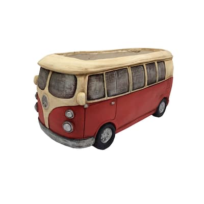 Van Outdoor Garden Planter - 16" - Red and Cream