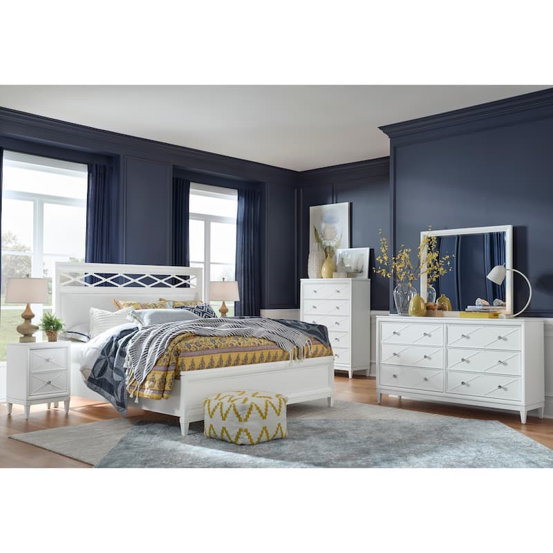 Magnussen Home Springhouse Whisper White Upholstered Panel Bed
